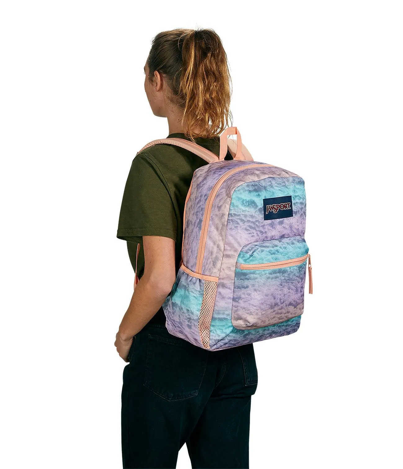■ JanSport Cross Town Backpack - Cotton Candy Clouds