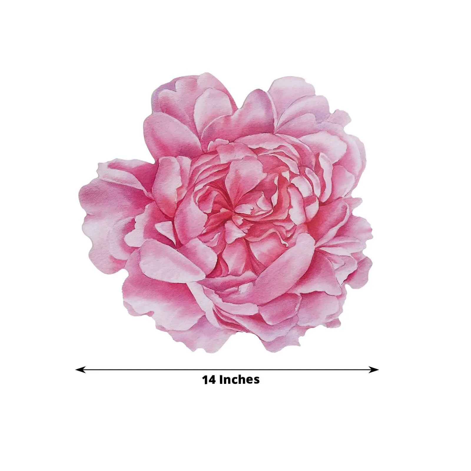 10 Pack Pink Peony Flower Cardboard Paper Placemats, 14" Disposable Floral Table Mats - 400GSM