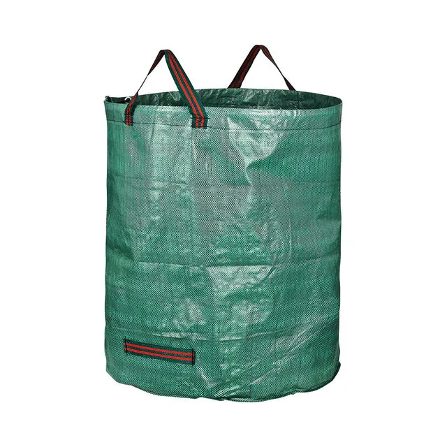 272L Large Capacity  Waste Rubbish Bag Sack,Reusable Garden Refuse Sack,Waterproof PP Yard Leaf Grass Container Storage