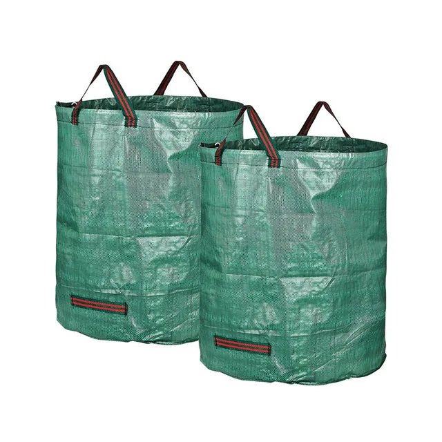 272L Large Capacity  Waste Rubbish Bag Sack,Reusable Garden Refuse Sack,Waterproof PP Yard Leaf Grass Container Storage