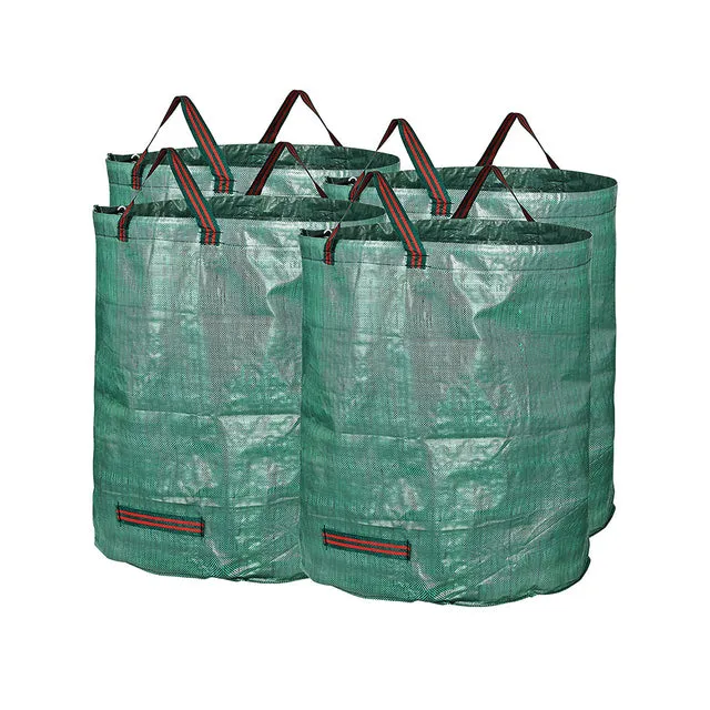 272L Large Capacity  Waste Rubbish Bag Sack,Reusable Garden Refuse Sack,Waterproof PP Yard Leaf Grass Container Storage