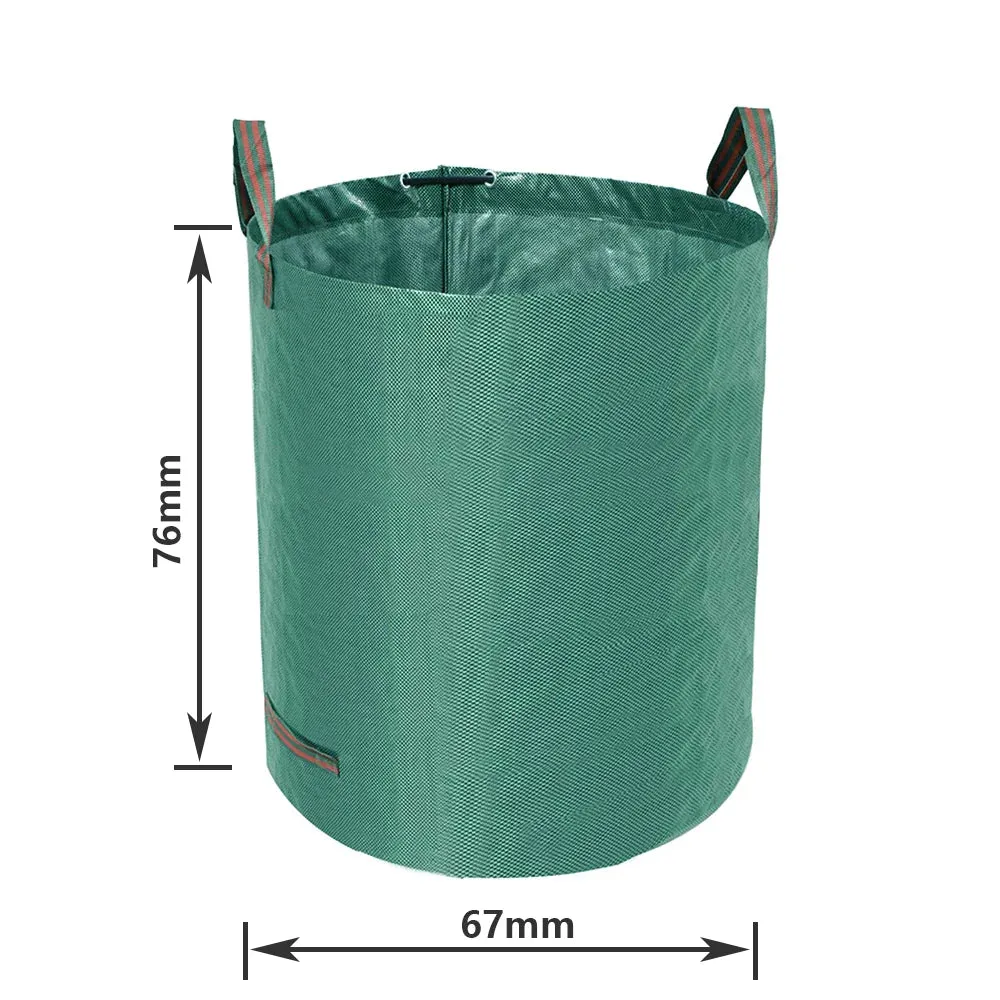272L Large Capacity  Waste Rubbish Bag Sack,Reusable Garden Refuse Sack,Waterproof PP Yard Leaf Grass Container Storage