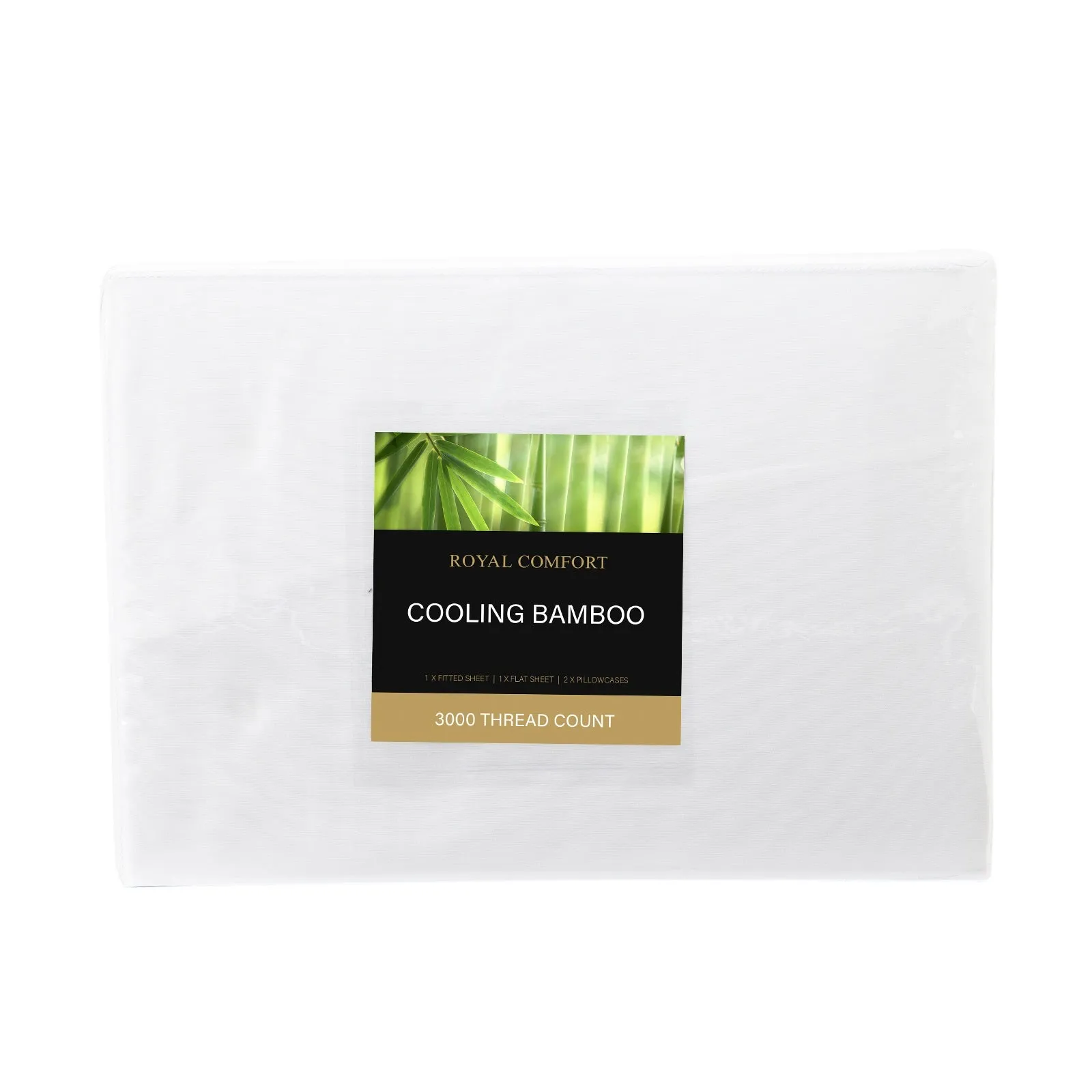 3000 Thread Count Bamboo Cooling Sheet Set | King Size | White