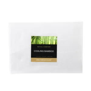 3000 Thread Count Bamboo Cooling Sheet Set | King Size | White