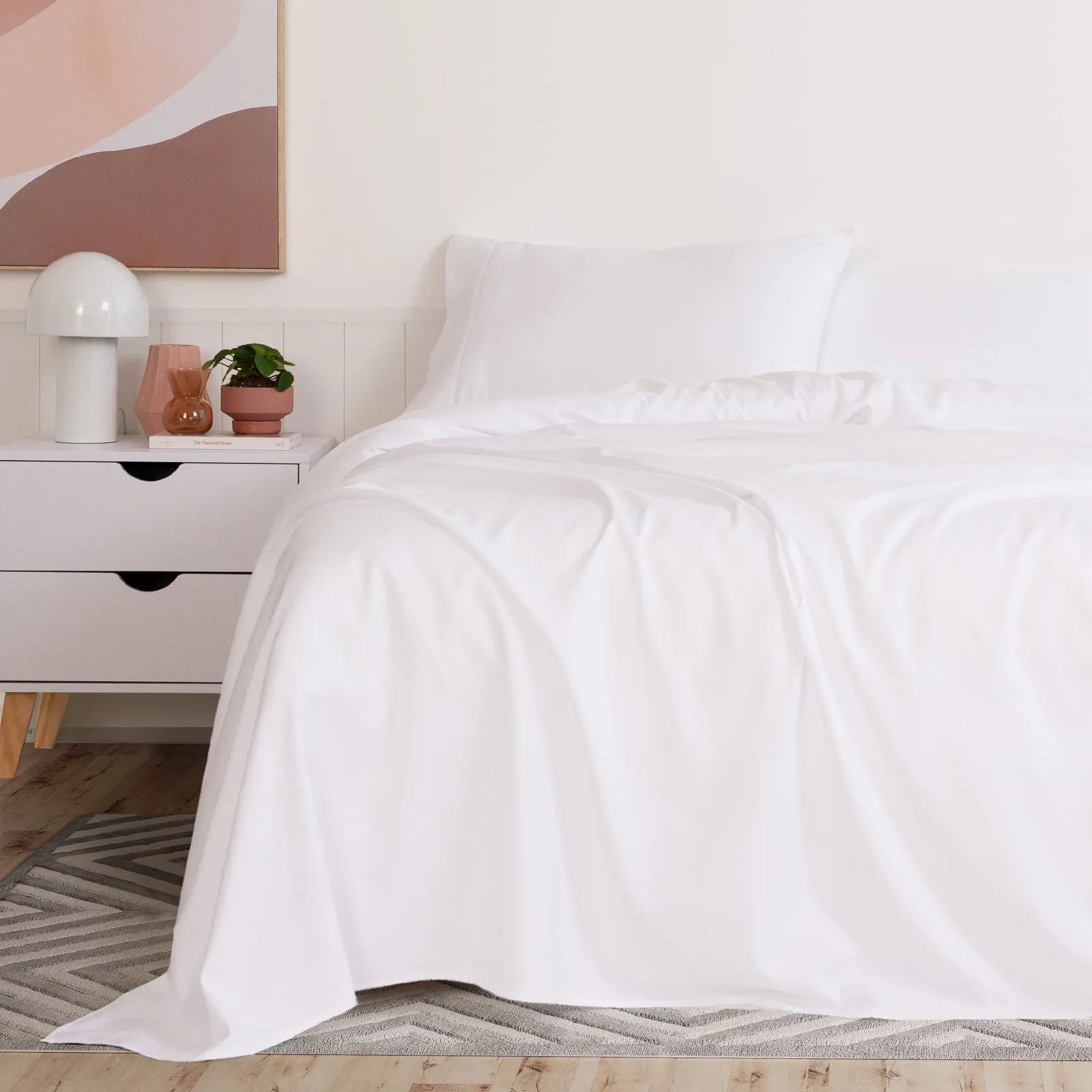 3000 Thread Count Bamboo Cooling Sheet Set | King Size | White