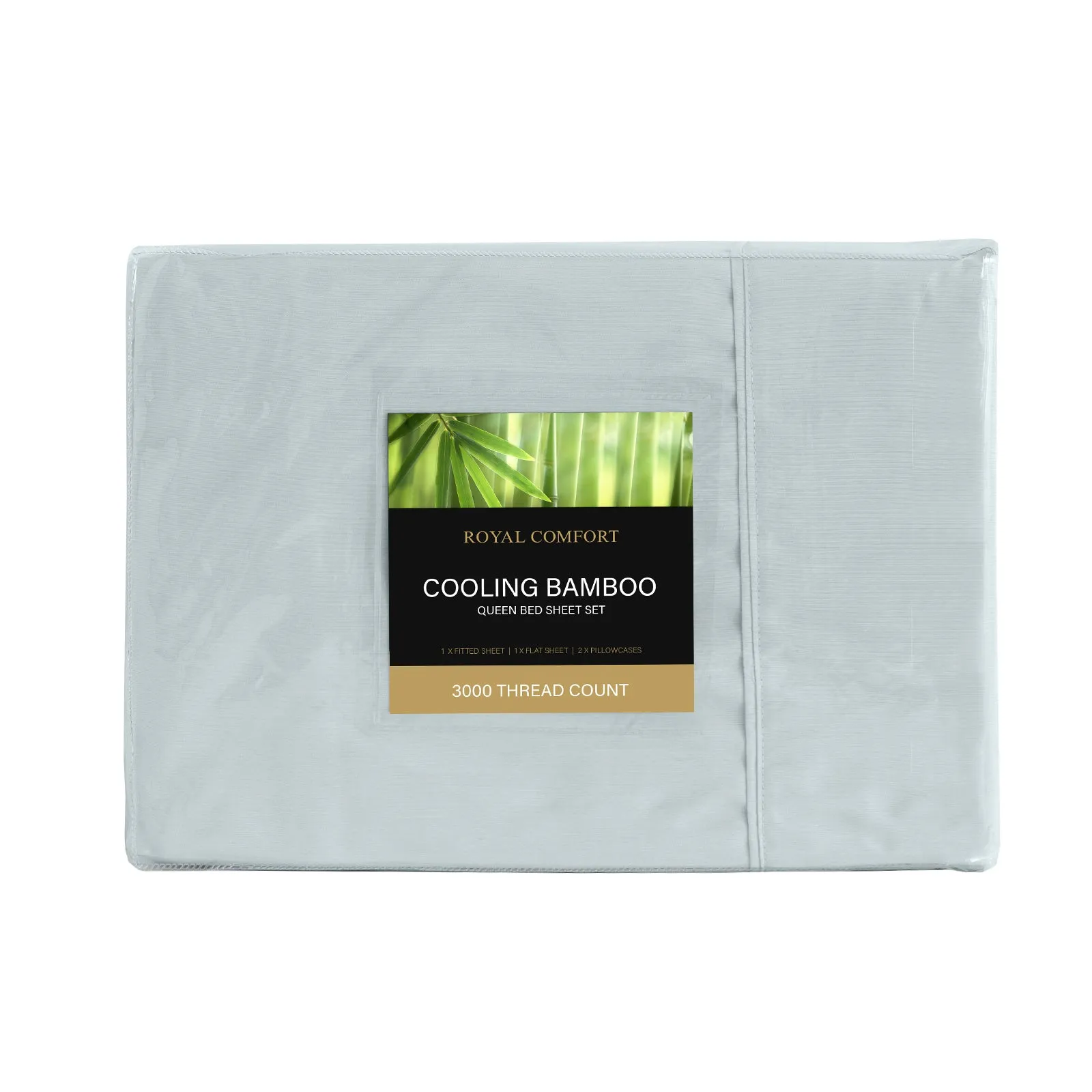 3000 Thread Count Bamboo Cooling Sheet Set | Queen | Aqua