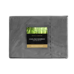 3000 Thread Count Bamboo Cooling Sheet Set | Queen | Charcoal
