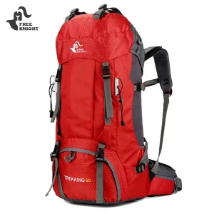 60L Climbing Bag Sport Waterproof Bag Camping Rucksack Tear Resistant  with Rain Cover