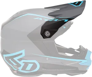 6D ATR-1 Visor - Stealth - Cyan 72-3731