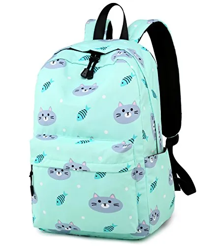 abshoo Cute Lightweight Unicorn Elementary Backpacks for Girls Kids Bookbag (Black)