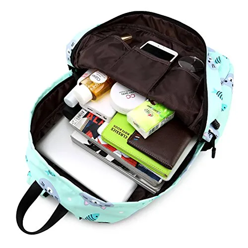 abshoo Cute Lightweight Unicorn Elementary Backpacks for Girls Kids Bookbag (Black)