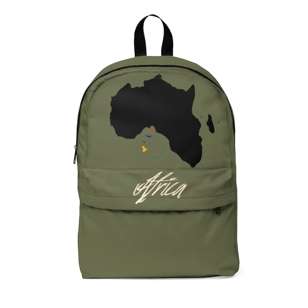 African Backpack Female Black hair