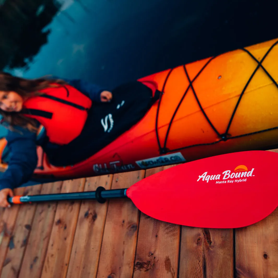 Aqua Bound Manta Ray Hybrid Posi-Lok 2-Piece Kayak Paddle