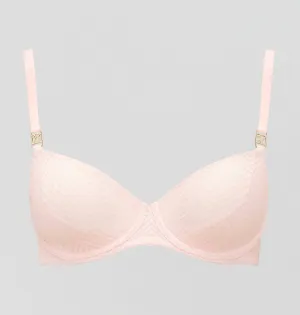 Aztec lace balconette bra [Blush]