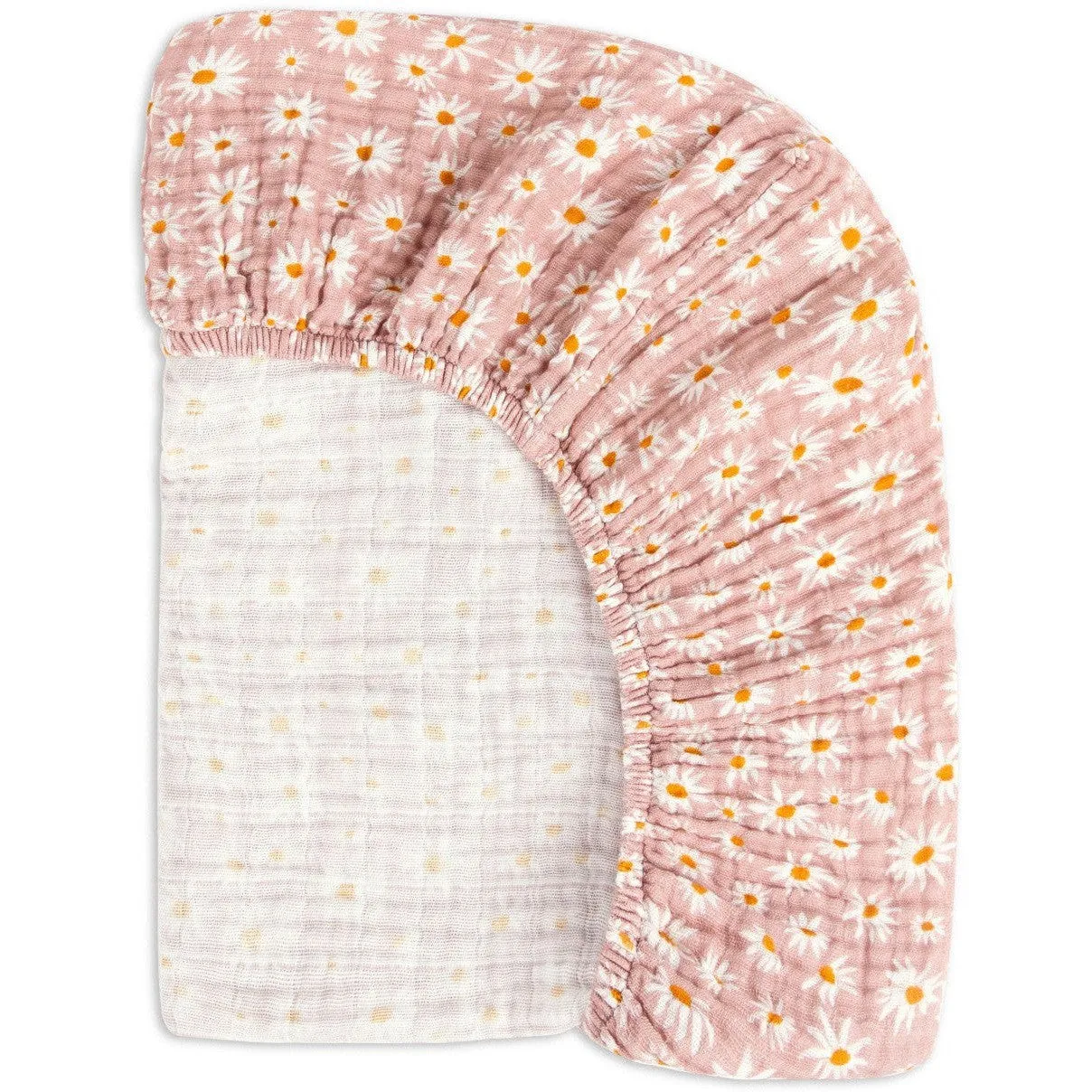 Babyletto Daisy Muslin Crib Sheet in GOTS Certified Organic Cotton