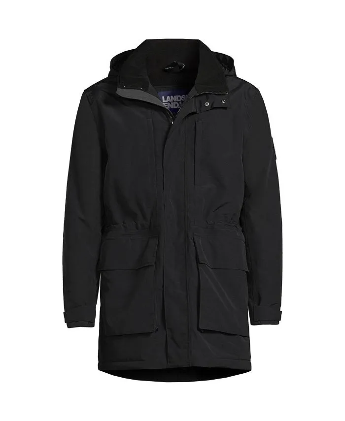 Big and Tall Squall Lands' End Men's Insulated Waterproof Winter Parka, Black
