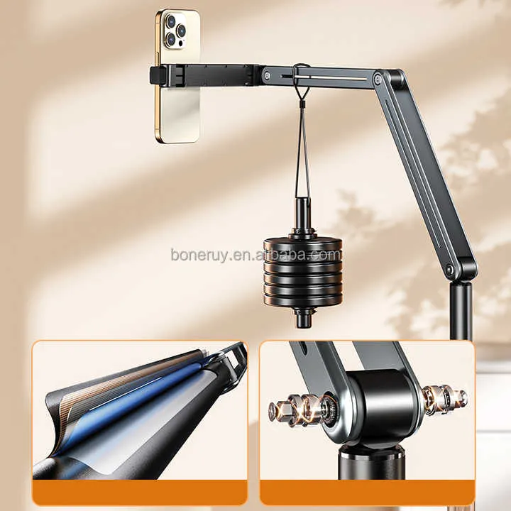 Boneruy متعددة الوظائف الألومنيوم موقف . Boneruy Multifunctional Aluminum Stand Height Folding
