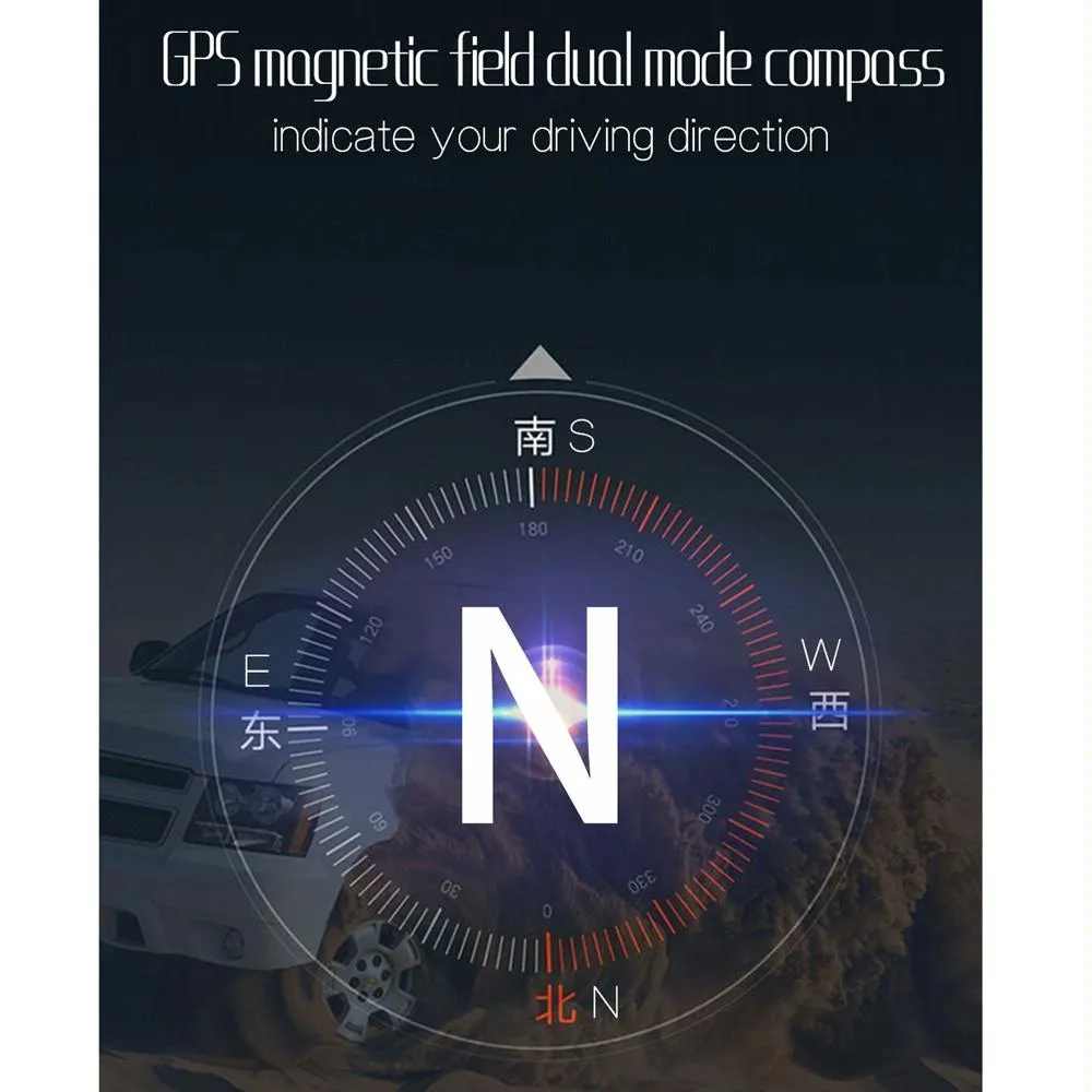 Car Obd2   Gps Head Up Display Speed & Temperature Alarm