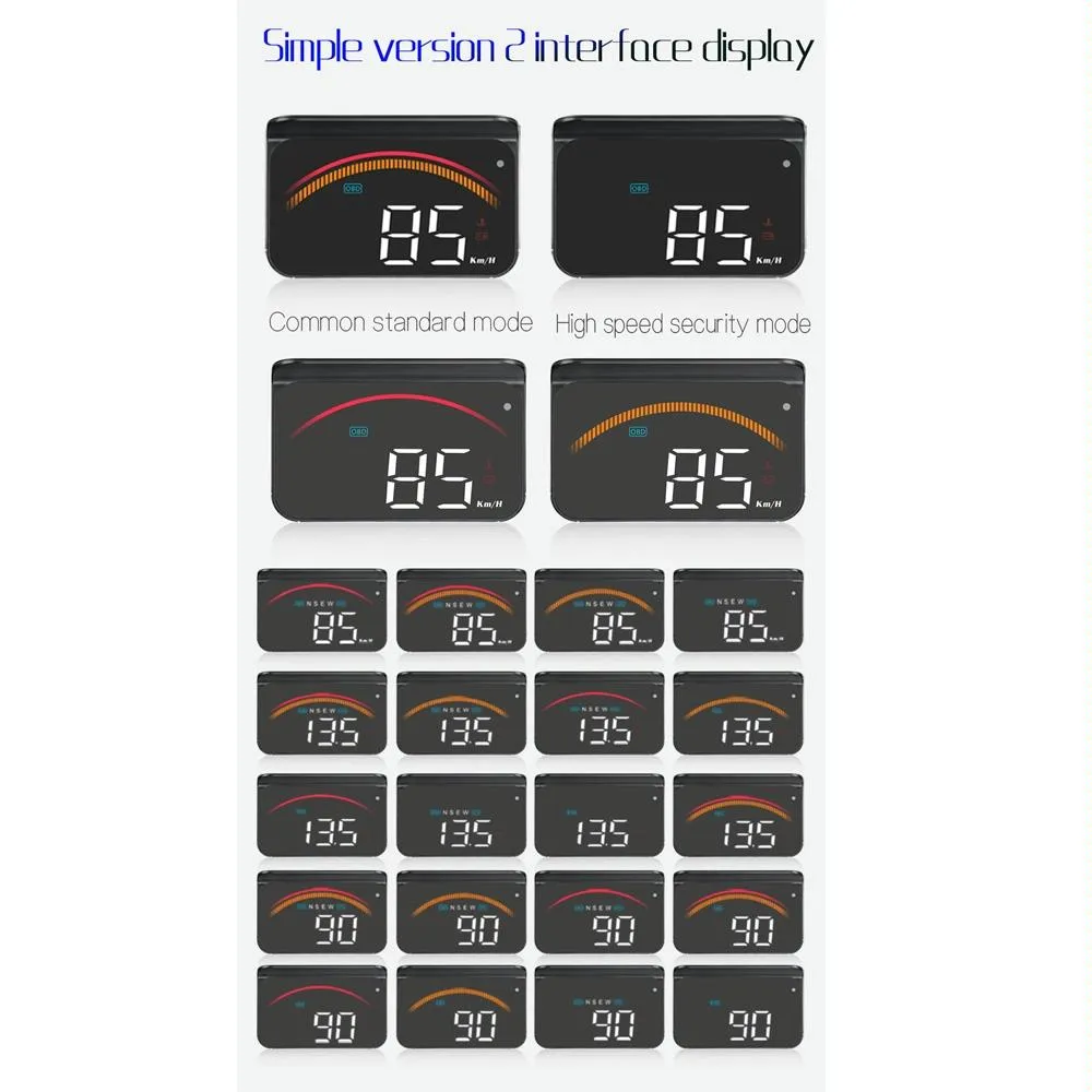 Car Obd2   Gps Head Up Display Speed & Temperature Alarm