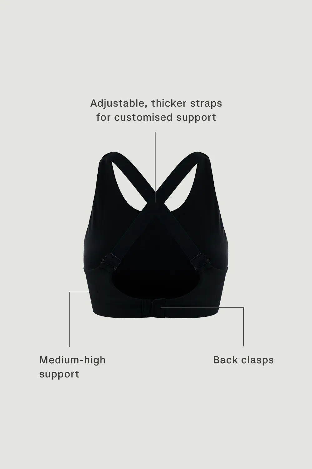 Clasp Bra (High Neck) in Pine