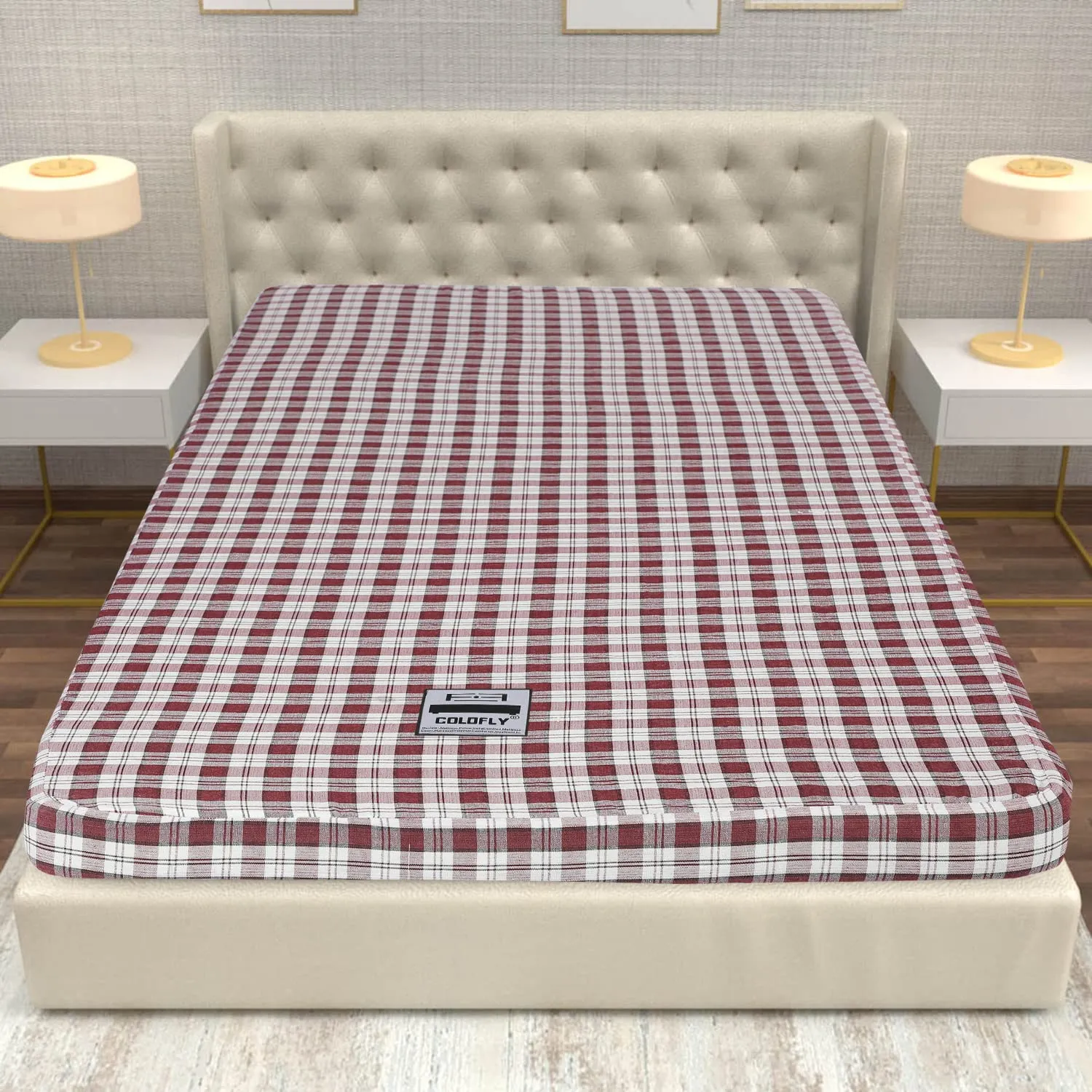 COLOFLY 72x35x2 Inch Pu Foam Single Bed Mattress, Maroon