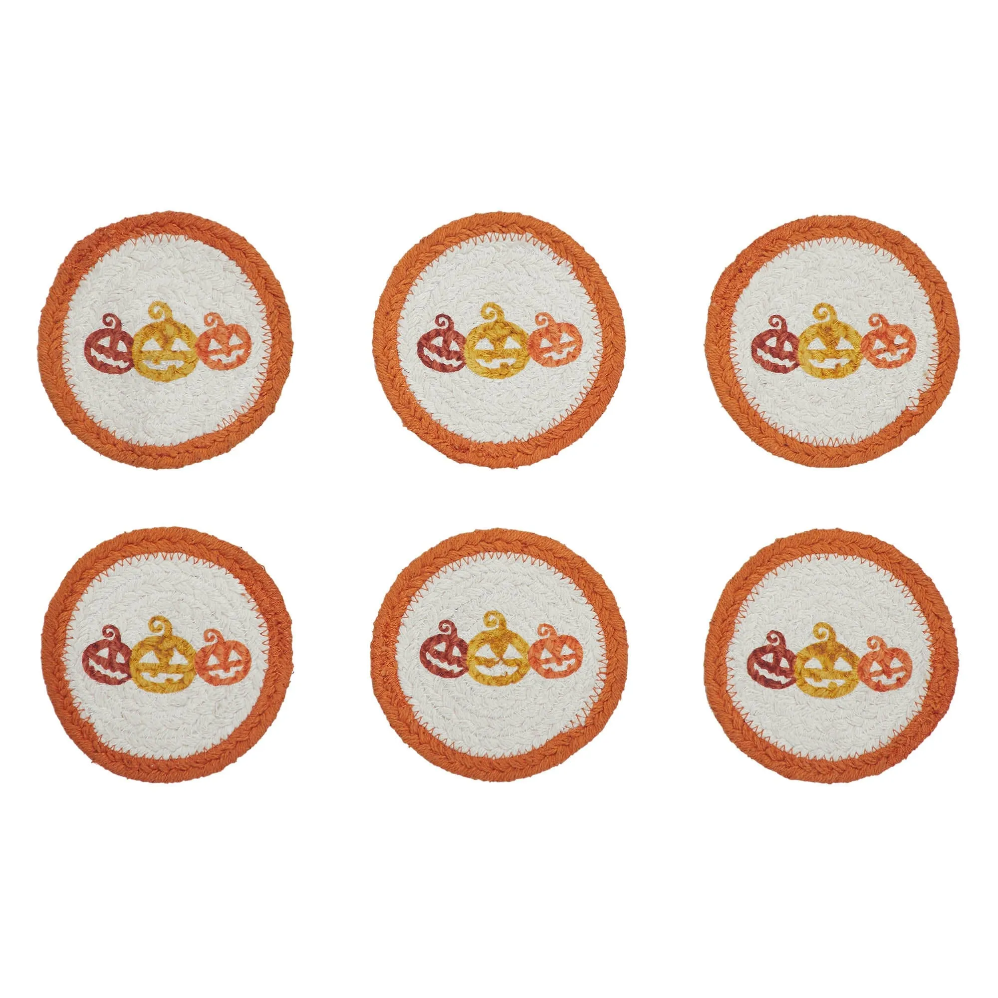 Country Halloween Braided Coasters - Set of 6