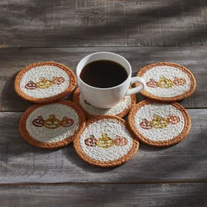 Country Halloween Braided Coasters - Set of 6