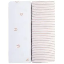 Crib Sheet Two Pack | Pink Tulip   Stripe | Ely's & Co
