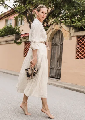 Embroidered Shirt Dress