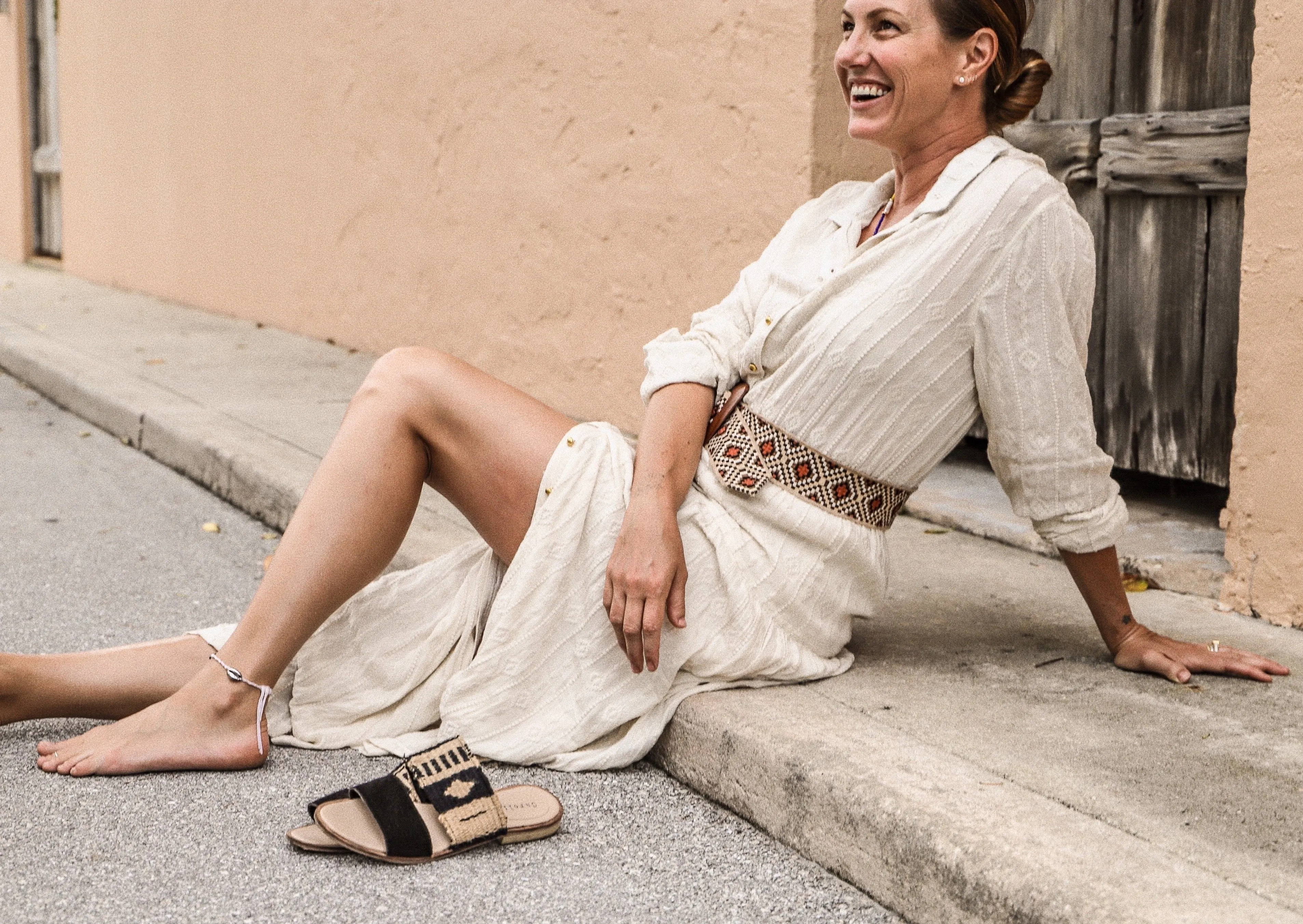 Embroidered Shirt Dress