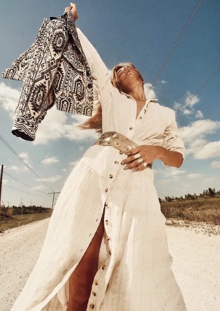 Embroidered Shirt Dress