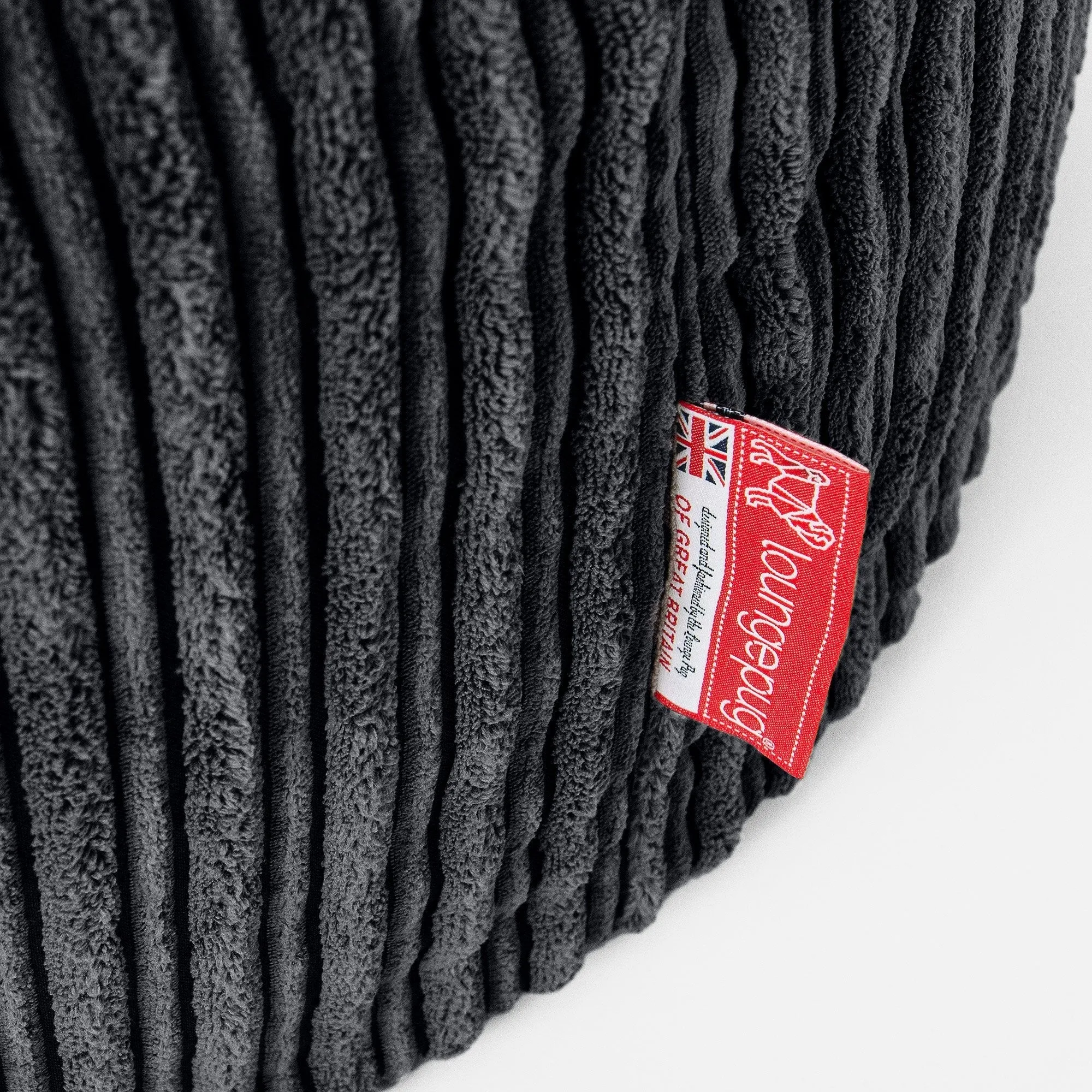 Gaming Lounger Bean Bag - Cord Black