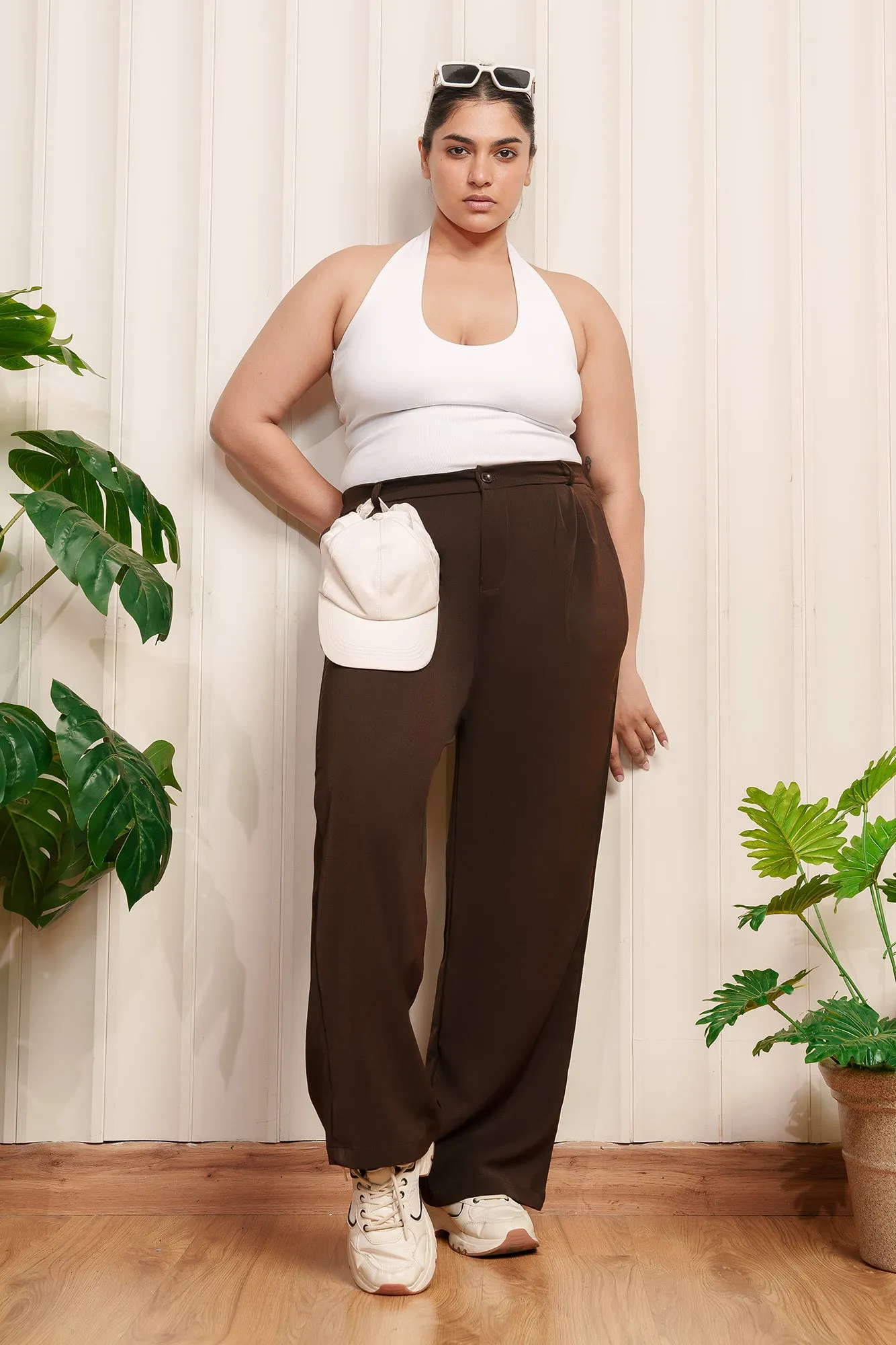 HIIT Hottie Brown Curve Korean Pants