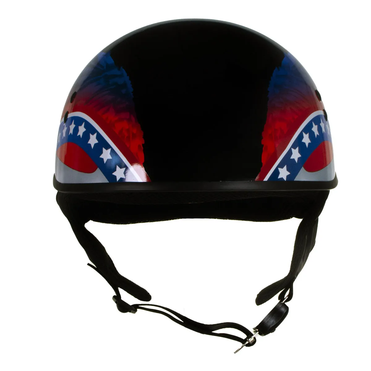 Hot Leathers HLT68 Eagle Wings Black Advanced DOT Approved Motorcycle