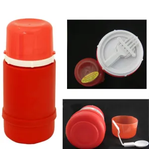 INSULATED FOOD JAR THERMO HOT COLD FOOD LUNCH BAG CONTAINER BOWL SPOON FORK 18oz