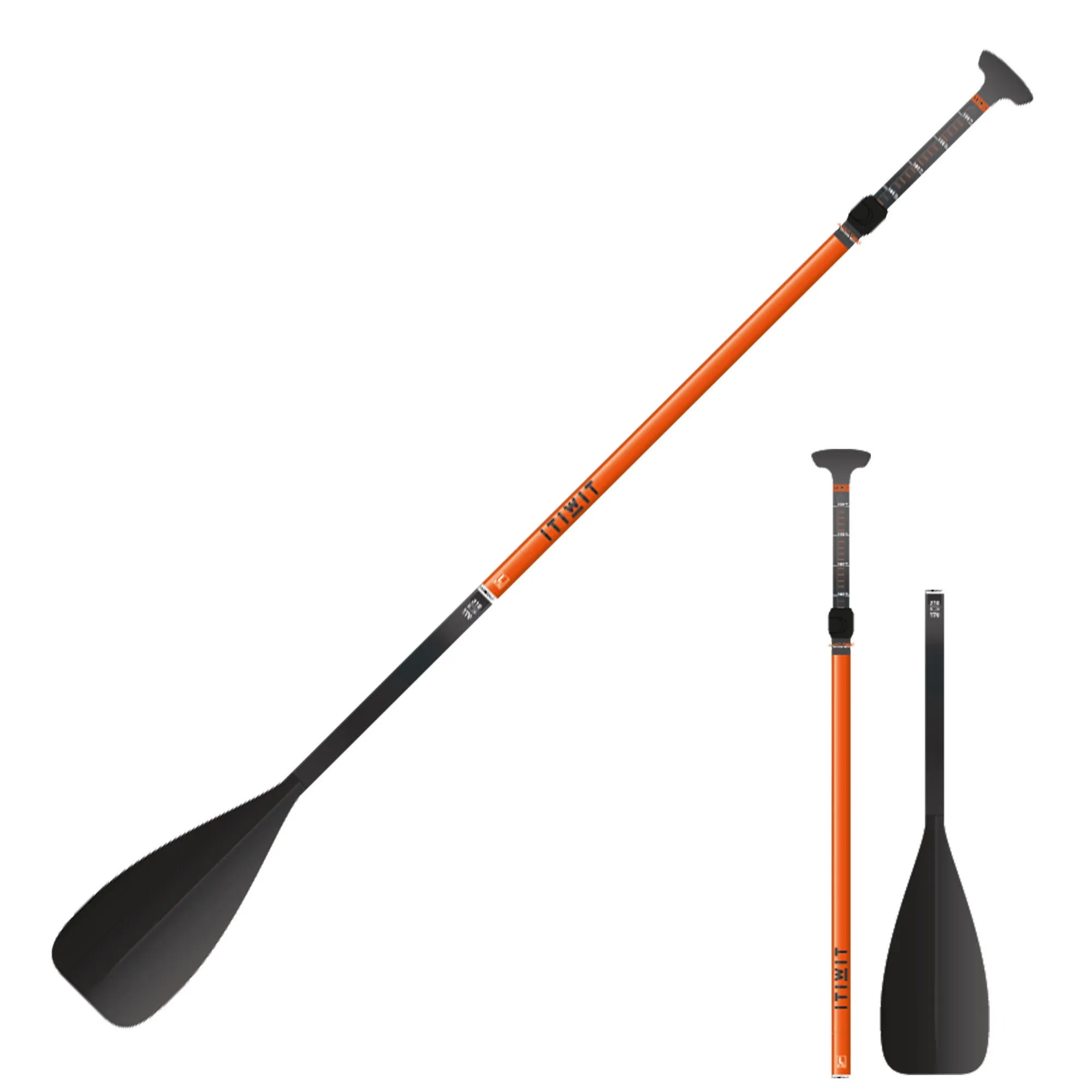 Itiwit  SUP X500 Adjustable Carbon Fiber Stand Up Paddle 3 Piece User 5' to 6'4