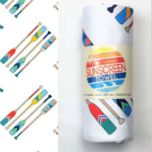 Kids Hooded UPF 50  Sunscreen Towel (Oars)