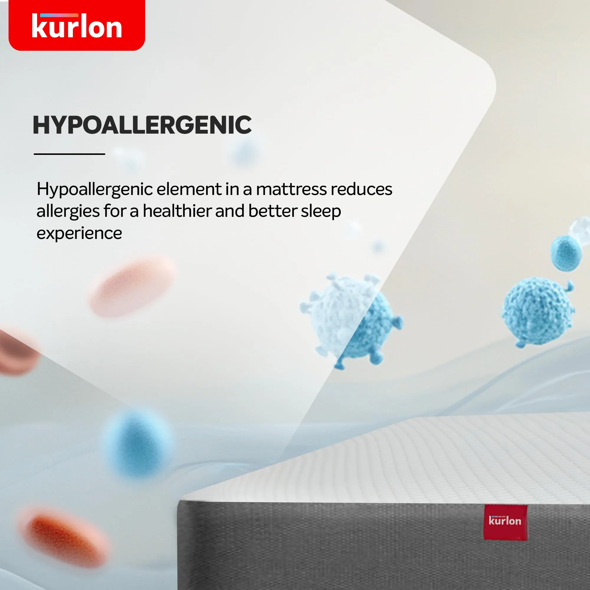 Kurl-On Orthopedic Mattress | High Density (HR) Foam | Memory Foam | Single Size Mattress | Medium Firm | Back & Spine Support | 78x42x10 Inches5 Yrs Warranty