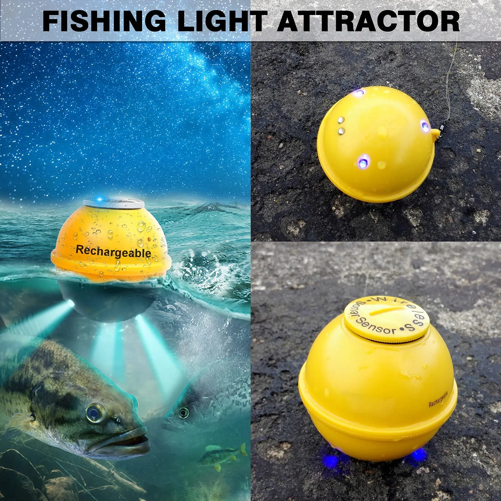LUCKYLAKER Sonar Kayak Fish Finder Portable Water Handheld Depth Finder Boat Transducer Wireless Fish Finders Sea LCD Screen Fishing