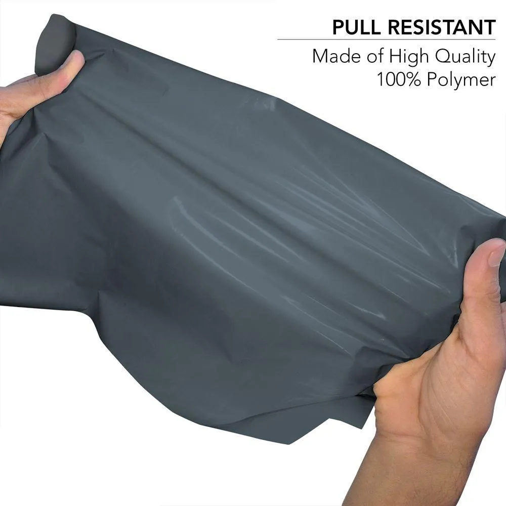 Mailing Bags, 6" x 9" (152mm to 229mm), Grey Plastic Poly Self Seal Bag