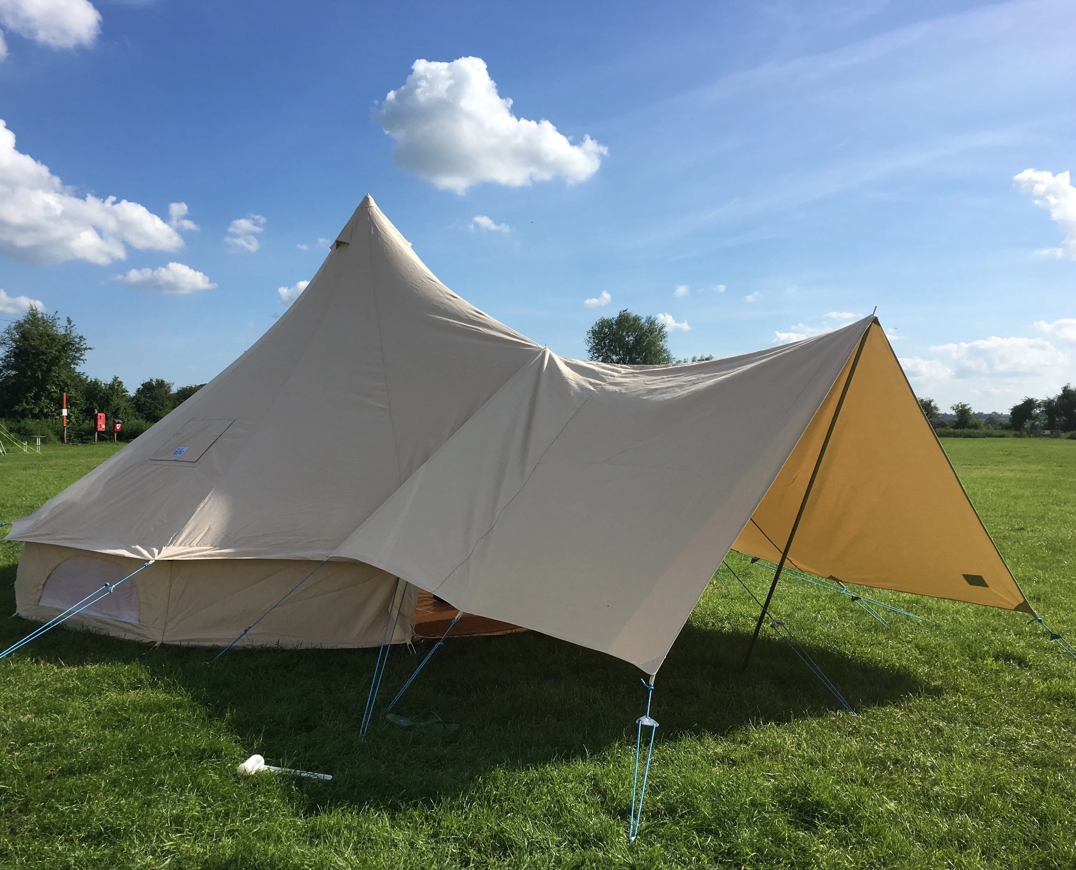 Medium Canvas Bell Tent Awning 360 x 240 – 2 pole