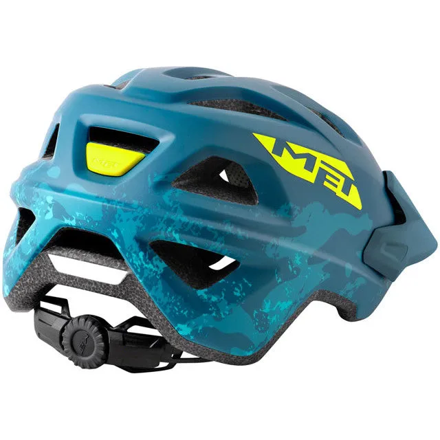 MET Eldar MIPS Kids Helmet - Petrol Blue Camo, Matte, Youth, 52-57cm
