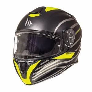 MT Targo Full Face Motorcycle Helmet Doppler Matt Black & Fluo Yellow