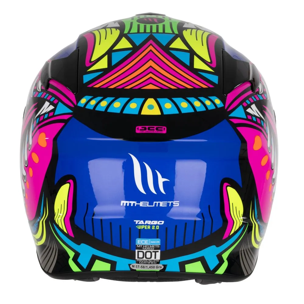 MT Targo Viper 2.0 A11 Motorcycle Helmet Gloss Fluo Pink
