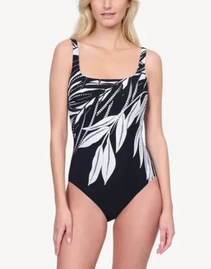 Natures Beauty Square Neck One Piece Swimsuit