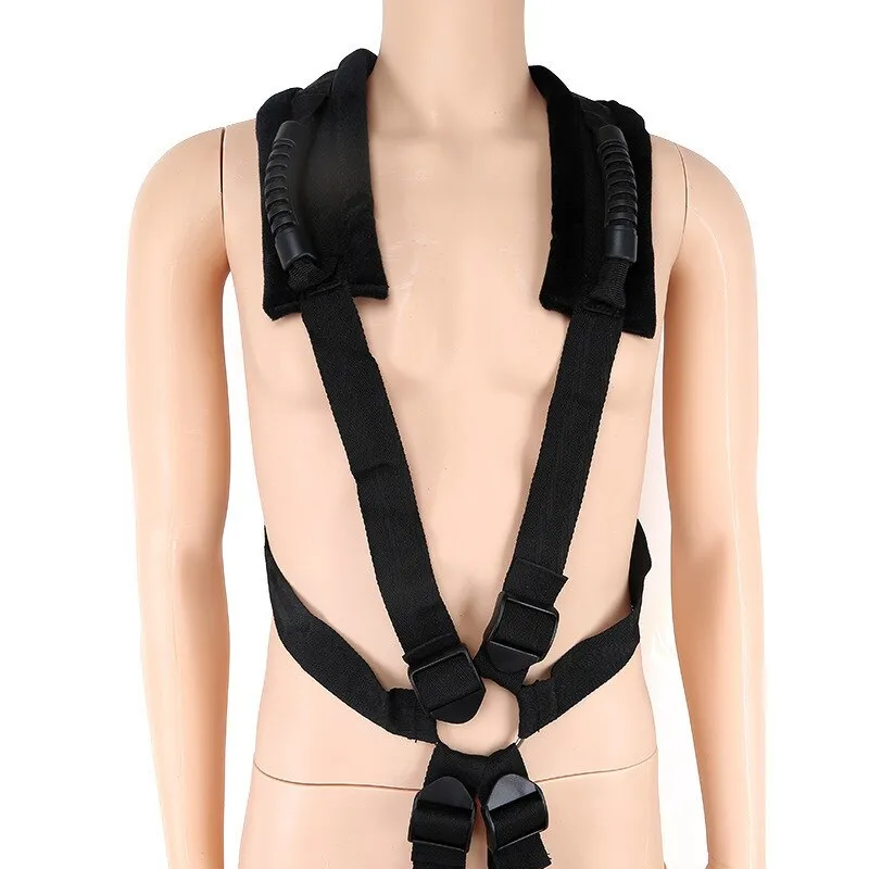 New Men Sex Aided Swing Straps Adjustable BDSM Open Leg Auxiliary Swinging Bondage Sexual Intercourse Products For Couple (black)
