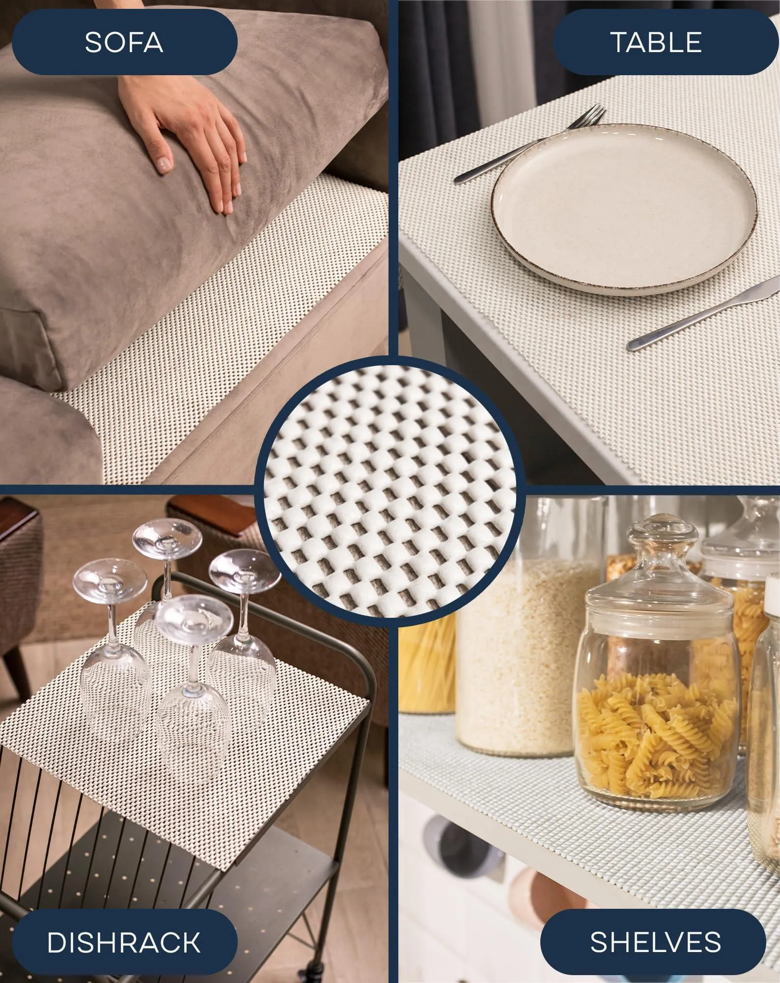 Non Slip Rug Pad Gripper 2x10 Ft Anti Skid Carpet Mat Provides Protection