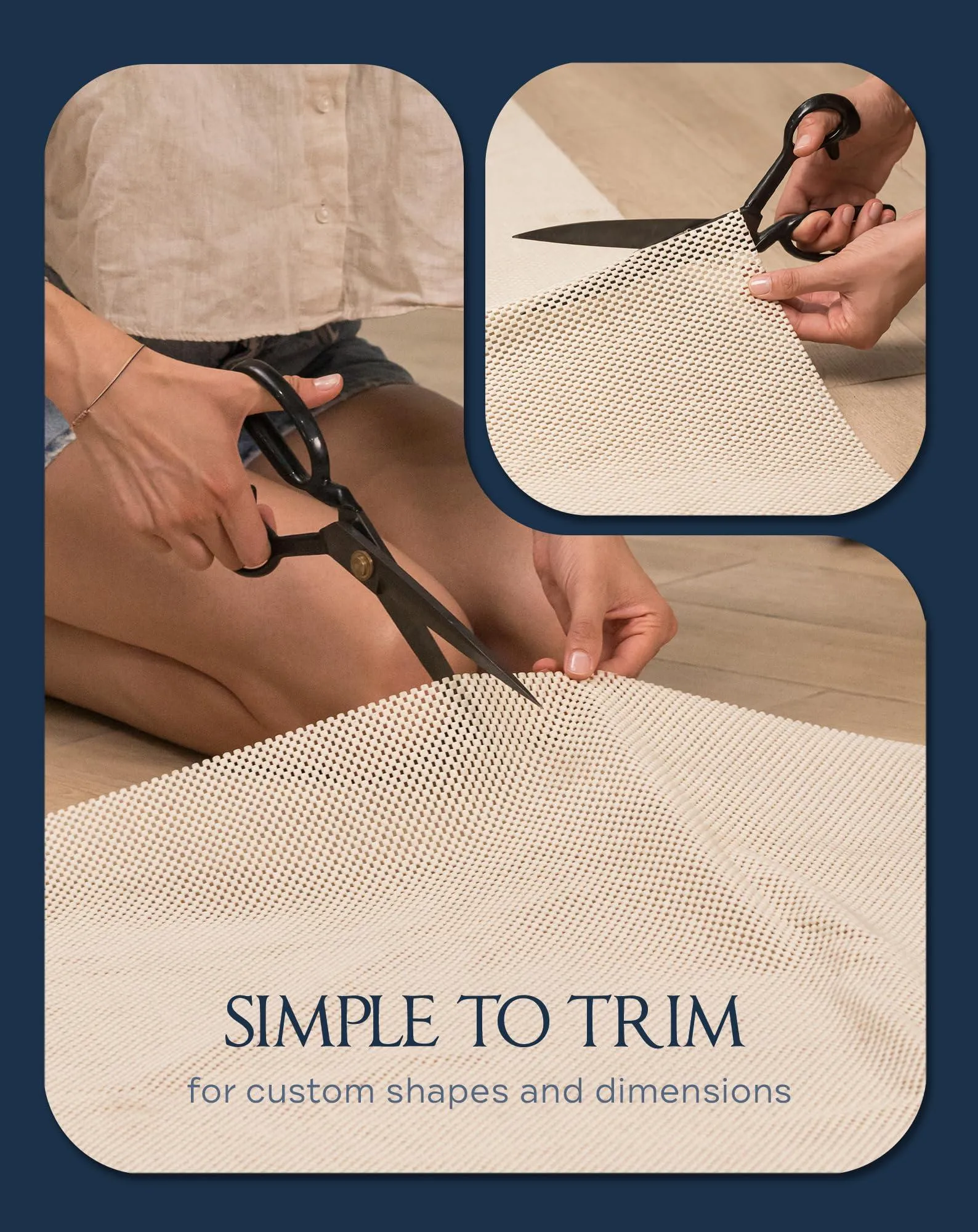 Non Slip Rug Pad Gripper 2x10 Ft Anti Skid Carpet Mat Provides Protection
