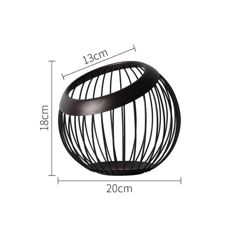 Nordic Hollow Metal Drain Basket in Black