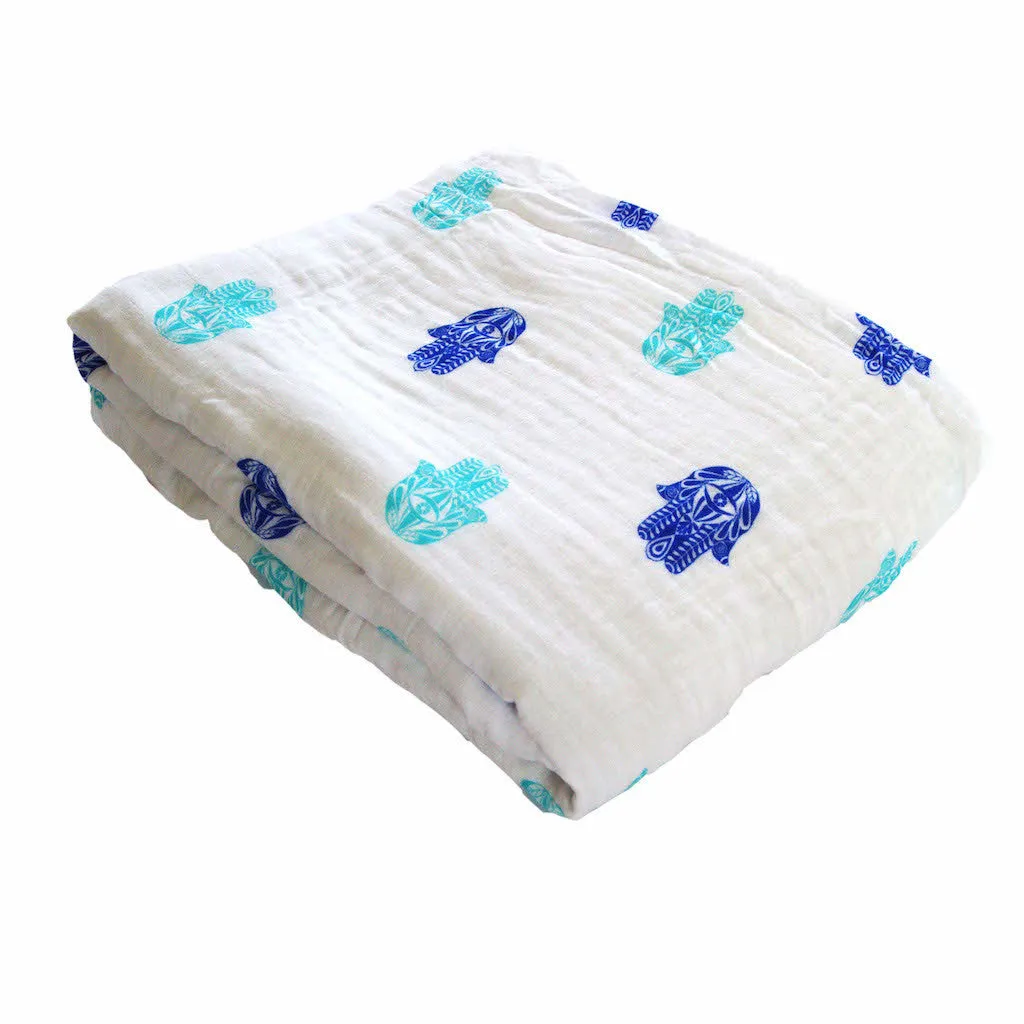 Organic Snuggle Blanket - Hamsa